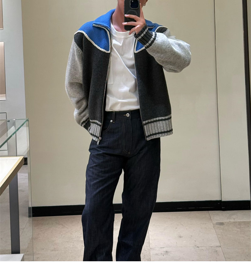 보테가베네타 보테가베네타 울 집업 컬러 블록 자켓 레플리카 2번 이미지 - 의류 | 세미샵 레플리카 사이트