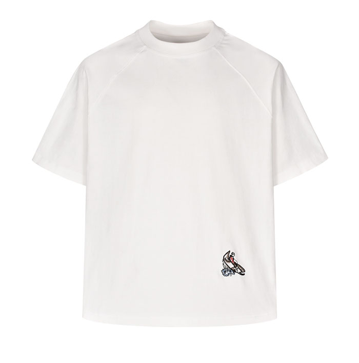 Bottega Veneta 보테가베네타 자수 디테일 코튼 반팔 티셔츠 레플리카 5번 이미지 - 의류 | 세미샵 레플리카 사이트