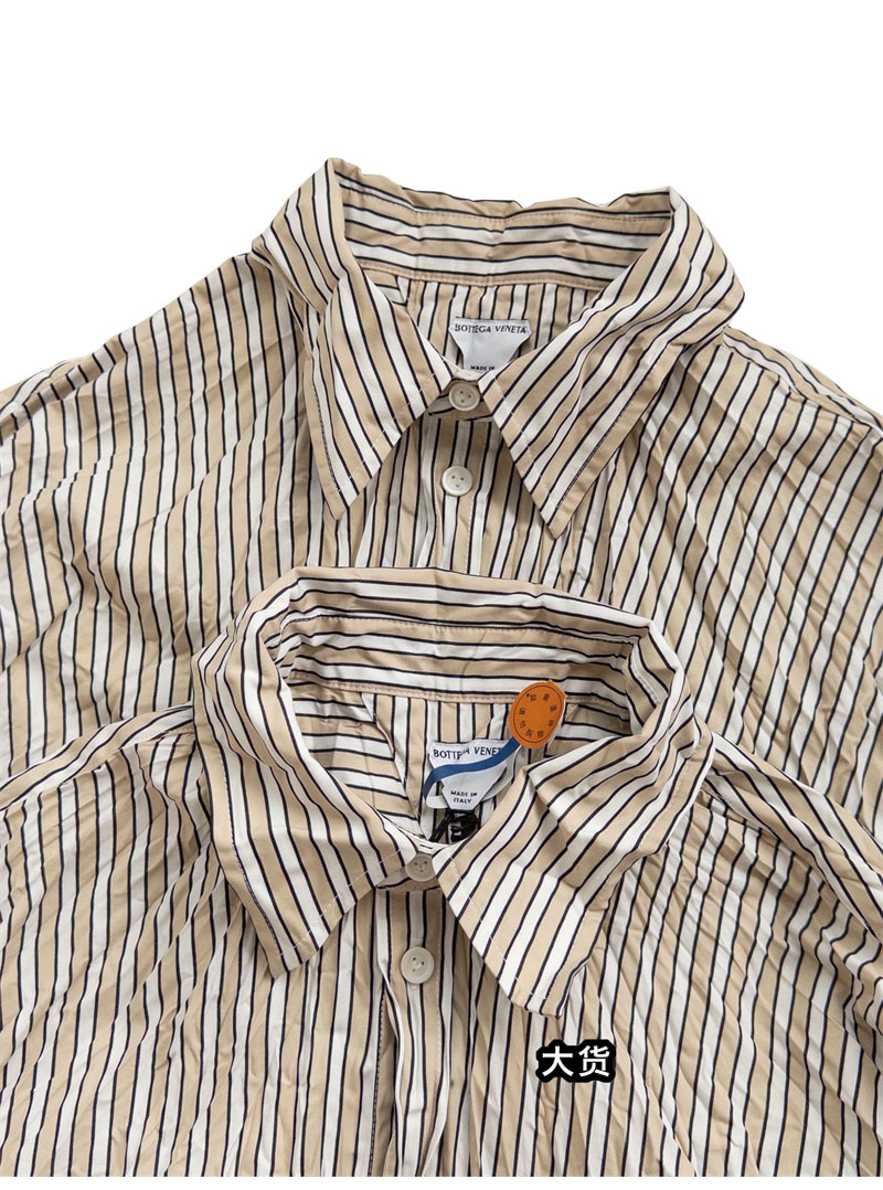 Bottega Veneta 보테가베네타 크러쉬드 테크 포플린 셔츠 베이지 레플리카 8번 이미지 - 의류 | 세미샵 레플리카 사이트