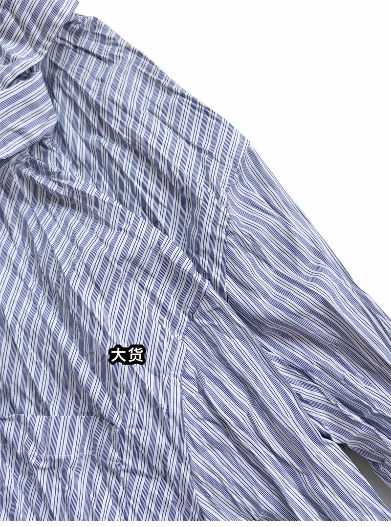 Bottega Veneta 보테가베네타 크러쉬드 테크 포플린 셔츠 블루 레플리카 10번 이미지 - 의류 | 세미샵 레플리카 사이트