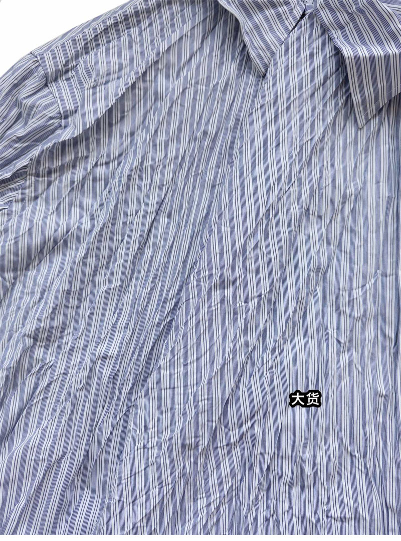 Bottega Veneta 보테가베네타 크러쉬드 테크 포플린 셔츠 블루 레플리카 14번 이미지 - 의류 | 세미샵 레플리카 사이트