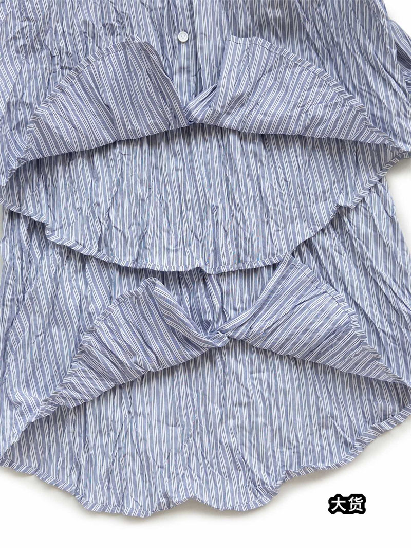 Bottega Veneta 보테가베네타 크러쉬드 테크 포플린 셔츠 블루 레플리카 19번 이미지 - 의류 | 세미샵 레플리카 사이트