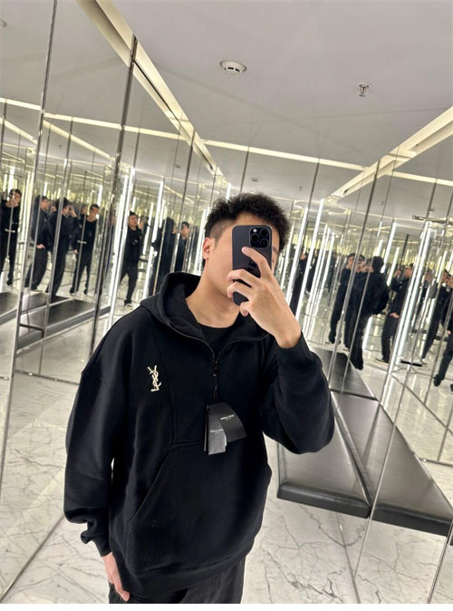 Saint Laurent 생로랑 로고 반집업 후디 레플리카 10번 이미지 - 의류 | 세미샵 레플리카 사이트