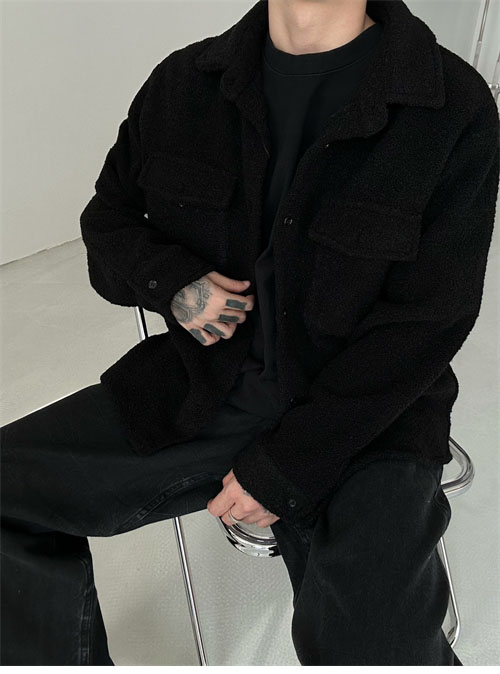 Saint Laurent 생로랑 울 블렌드 오버 셔츠 레플리카 2번 이미지 - 의류 | 세미샵 레플리카 사이트