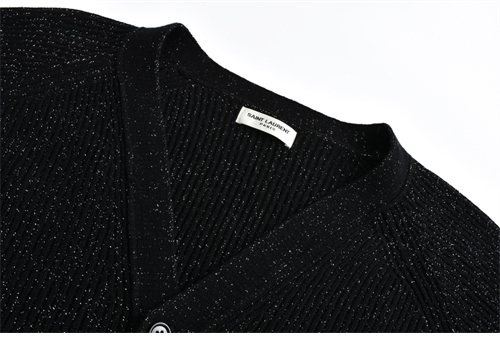 Saint Laurent 생로랑 YSL 로고 V넥 니트 가디건 레플리카 8번 이미지 - 의류 | 세미샵 레플리카 사이트