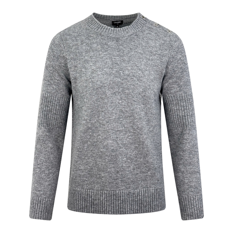 C H A N E L 샤넬 숄더 버튼 CC로고 울 니트 스웨터 레플리카 1번 이미지 - 의류 | 세미샵 레플리카 사이트