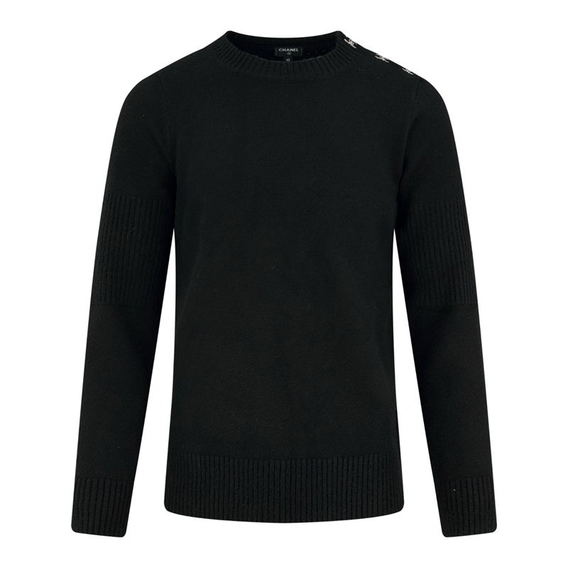C H A N E L 샤넬 숄더 버튼 CC로고 울 니트 스웨터 레플리카 14번 이미지 - 의류 | 세미샵 레플리카 사이트