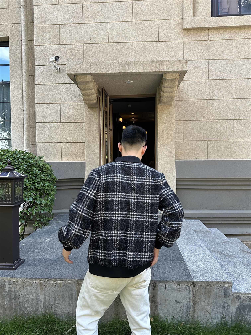 C H A N E L 샤넬 숄카라 체크 버튼 울 트위드 자켓 레플리카 2번 이미지 - 의류 | 세미샵 레플리카 사이트