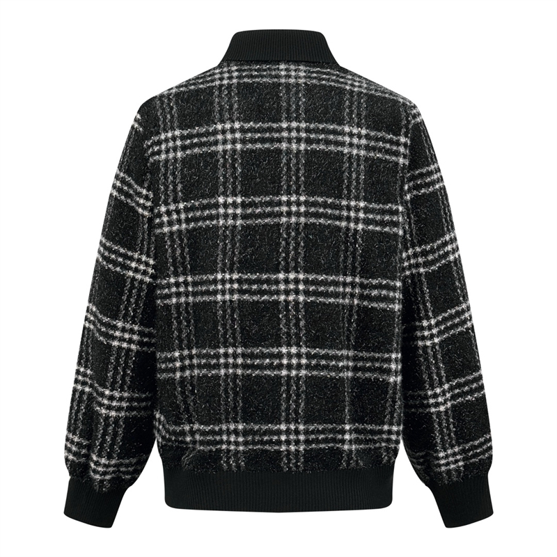 C H A N E L 샤넬 숄카라 체크 버튼 울 트위드 자켓 레플리카 5번 이미지 - 의류 | 세미샵 레플리카 사이트