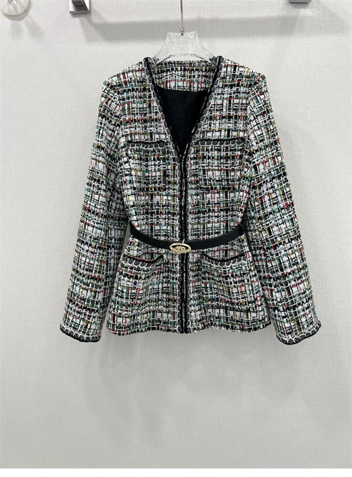 C H A N E L 샤넬 트위드 V넥 자켓 멀티 레플리카 5번 이미지 - 의류 | 세미샵 레플리카 사이트