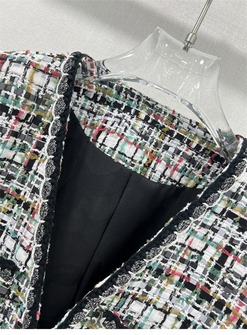 C H A N E L 샤넬 트위드 V넥 자켓 멀티 레플리카 6번 이미지 - 의류 | 세미샵 레플리카 사이트