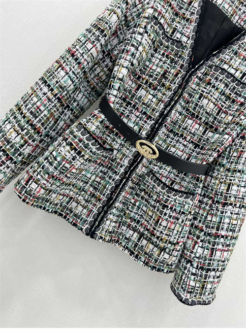 C H A N E L 샤넬 트위드 V넥 자켓 멀티 레플리카 9번 이미지 - 의류 | 세미샵 레플리카 사이트