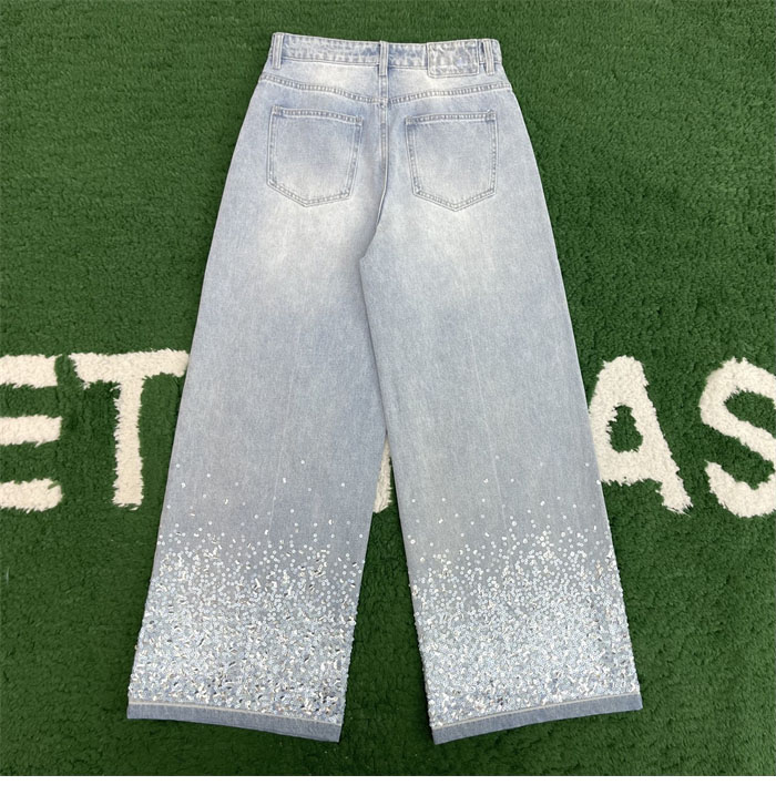 C H A N E L 샤넬 25P 시퀸 자수 워시드 데님 팬츠 레플리카 6번 이미지 - 의류 | 세미샵 레플리카 사이트