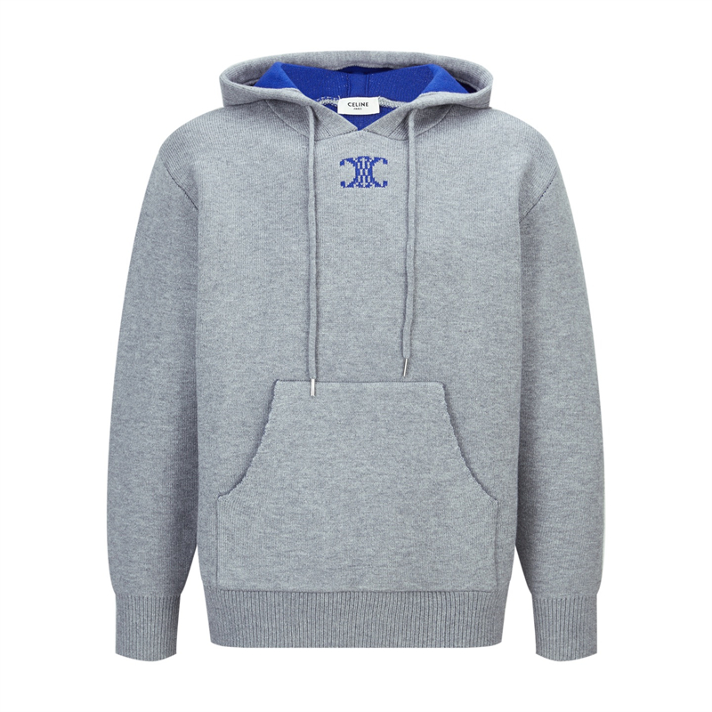 셀린느 셀린느 로고 아플리케 리브드 울 캐시미어 후디 레플리카 6번 이미지 - 의류 | 세미샵 레플리카 사이트