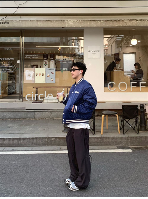 C E L I N E 셀린느 로고 패치 봄버 테디 블루종 자켓 레플리카 3번 이미지 - 의류 | 세미샵 레플리카 사이트