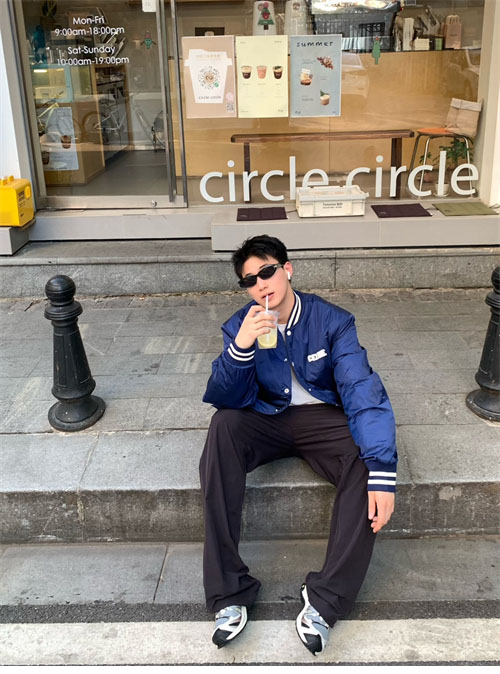 C E L I N E 셀린느 로고 패치 봄버 테디 블루종 자켓 레플리카 5번 이미지 - 의류 | 세미샵 레플리카 사이트