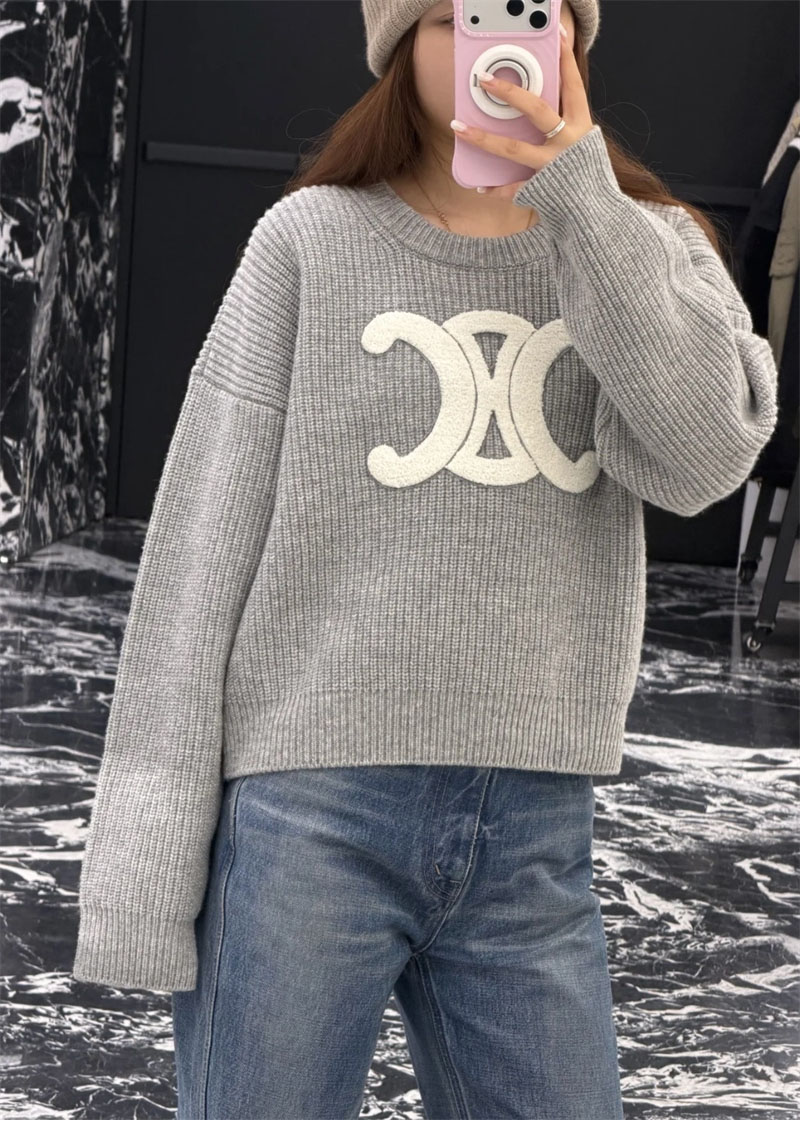 셀린느 셀린느 르브드 울 크루넥 스웨터 （터보） 레플리카 4번 이미지 - 의류 | 세미샵 레플리카 사이트