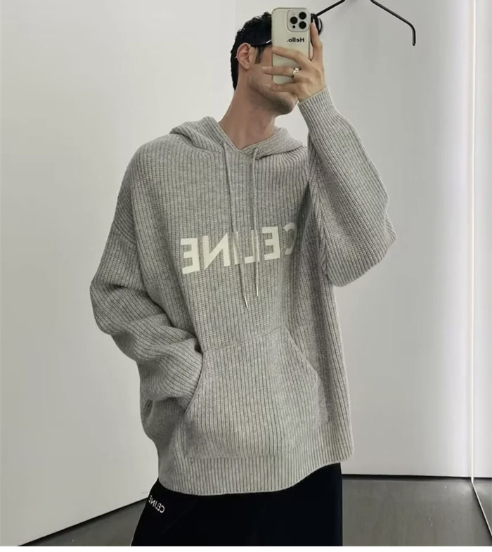 C E L I N E 셀린느 립드 울 오버사이즈 스웨터 후드 레플리카 3번 이미지 - 의류 | 세미샵 레플리카 사이트