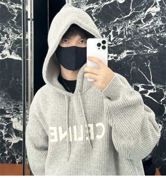 C E L I N E 셀린느 립드 울 오버사이즈 스웨터 후드 레플리카 5번 이미지 - 의류 | 세미샵 레플리카 사이트