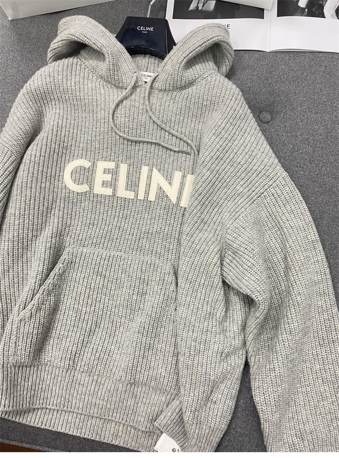 C E L I N E 셀린느 립드 울 오버사이즈 스웨터 후드 레플리카 10번 이미지 - 의류 | 세미샵 레플리카 사이트