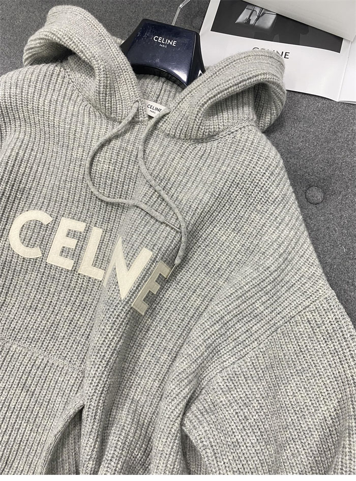 C E L I N E 셀린느 립드 울 오버사이즈 스웨터 후드 레플리카 11번 이미지 - 의류 | 세미샵 레플리카 사이트