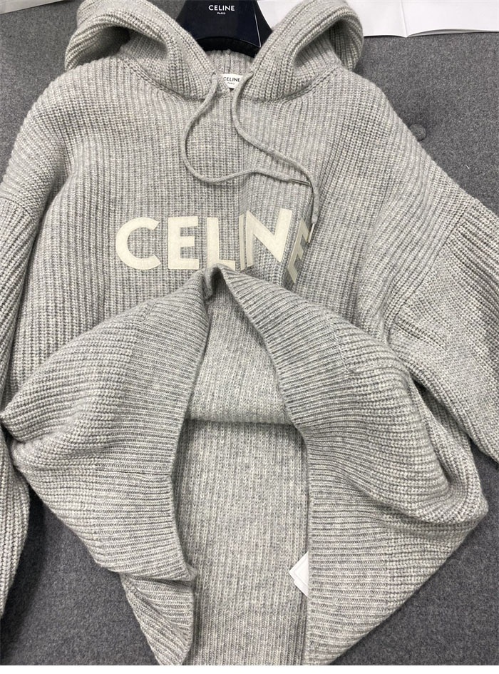 C E L I N E 셀린느 립드 울 오버사이즈 스웨터 후드 레플리카 12번 이미지 - 의류 | 세미샵 레플리카 사이트
