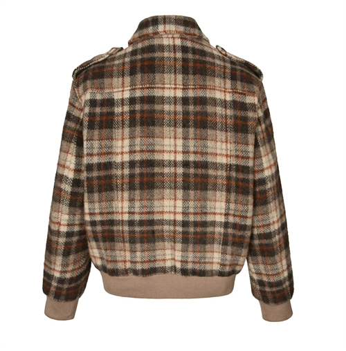 C E L I N E 셀린느 트리오페 로고 자수 배색 체크 테디 자켓 레플리카 6번 이미지 - 의류 | 세미샵 레플리카 사이트