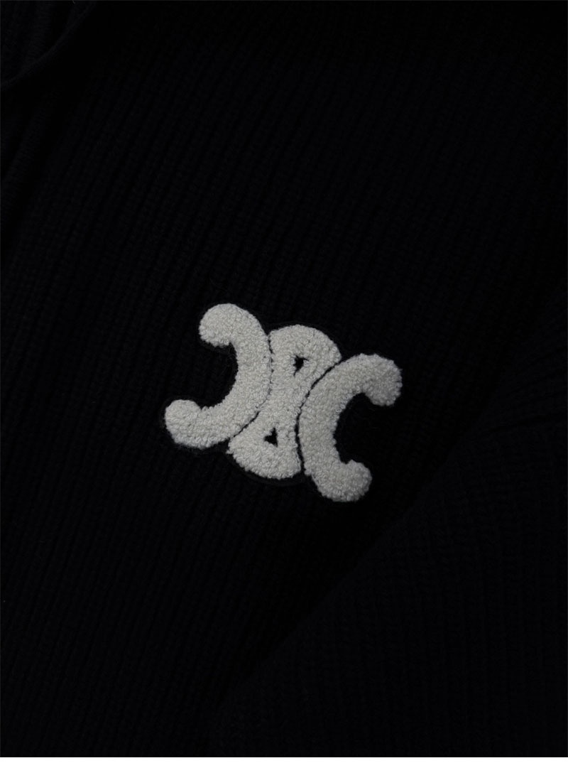 셀린느 셀린느 트리옹프 자수 리브드 울 후드 집업 가디건 레플리카 2번 이미지 - 의류 | 세미샵 레플리카 사이트