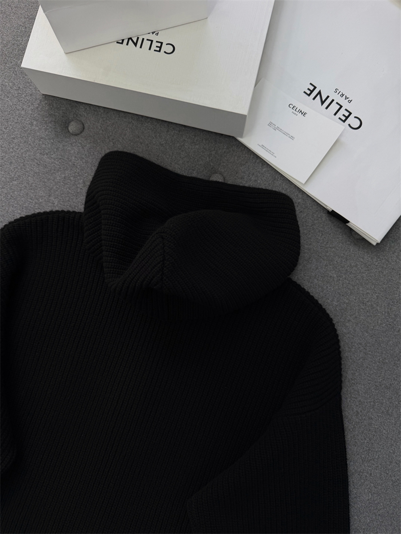 셀린느 셀린느 트리옹프 자수 리브드 울 후드 집업 가디건 레플리카 9번 이미지 - 의류 | 세미샵 레플리카 사이트