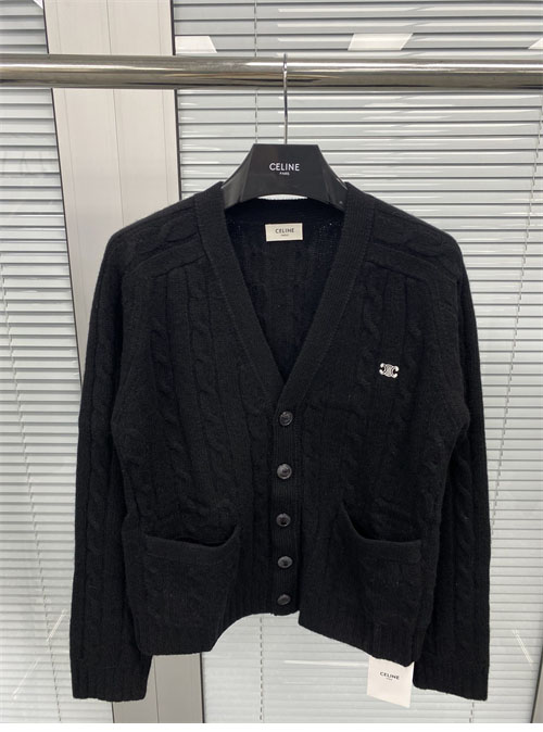 C E L I N E 셀린느 트리옹프 케이블 니트 캐시미어 가디건 레플리카 2번 이미지 - 의류 | 세미샵 레플리카 사이트