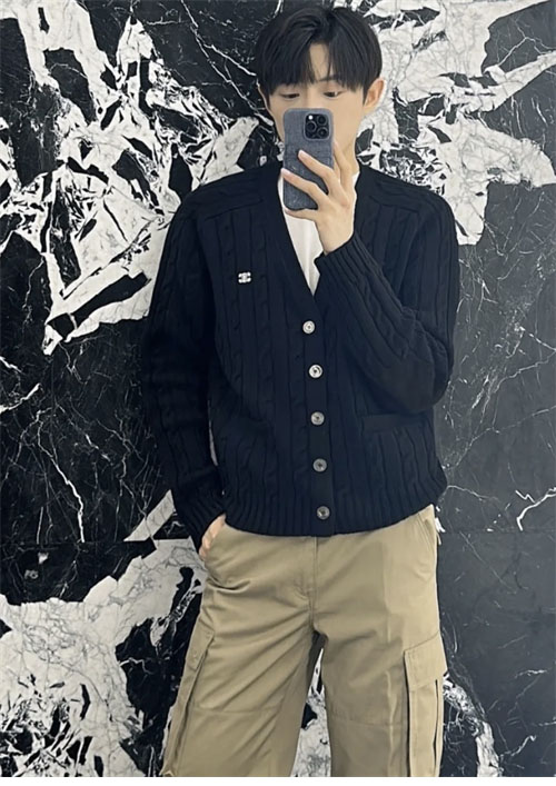 C E L I N E 셀린느 트리옹프 케이블 니트 캐시미어 가디건 레플리카 3번 이미지 - 의류 | 세미샵 레플리카 사이트