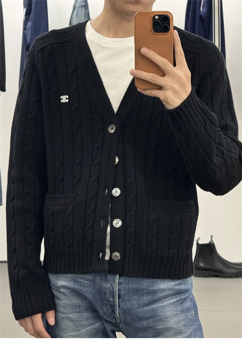 C E L I N E 셀린느 트리옹프 케이블 니트 캐시미어 가디건 레플리카 4번 이미지 - 의류 | 세미샵 레플리카 사이트