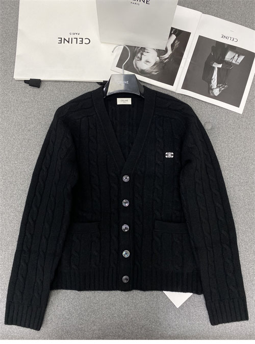 C E L I N E 셀린느 트리옹프 케이블 니트 캐시미어 가디건 레플리카 7번 이미지 - 의류 | 세미샵 레플리카 사이트