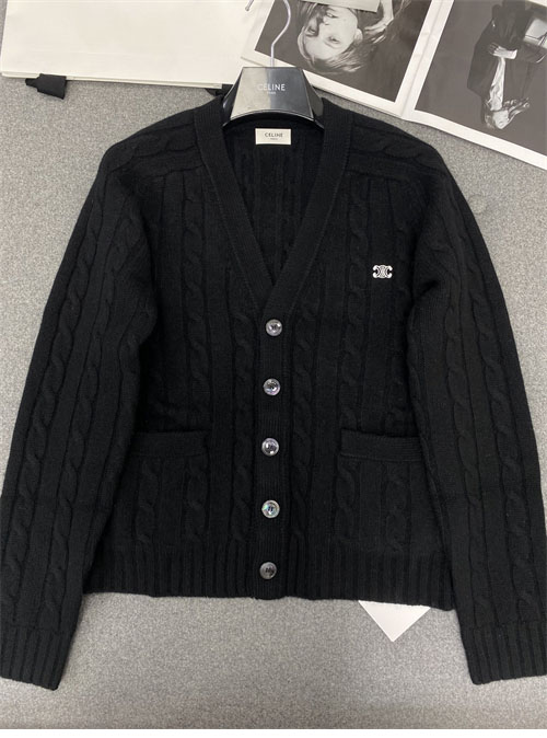 C E L I N E 셀린느 트리옹프 케이블 니트 캐시미어 가디건 레플리카 8번 이미지 - 의류 | 세미샵 레플리카 사이트