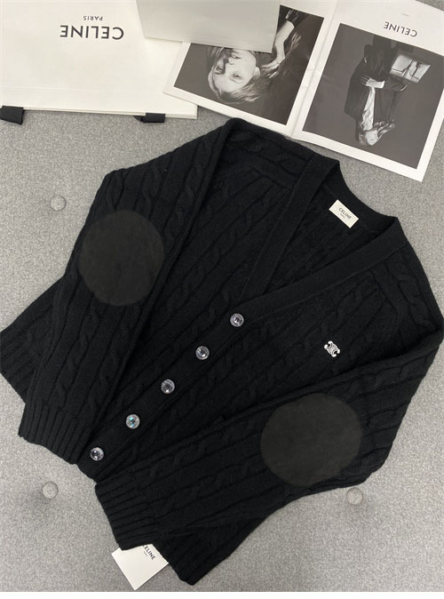 C E L I N E 셀린느 트리옹프 케이블 니트 캐시미어 가디건 레플리카 9번 이미지 - 의류 | 세미샵 레플리카 사이트