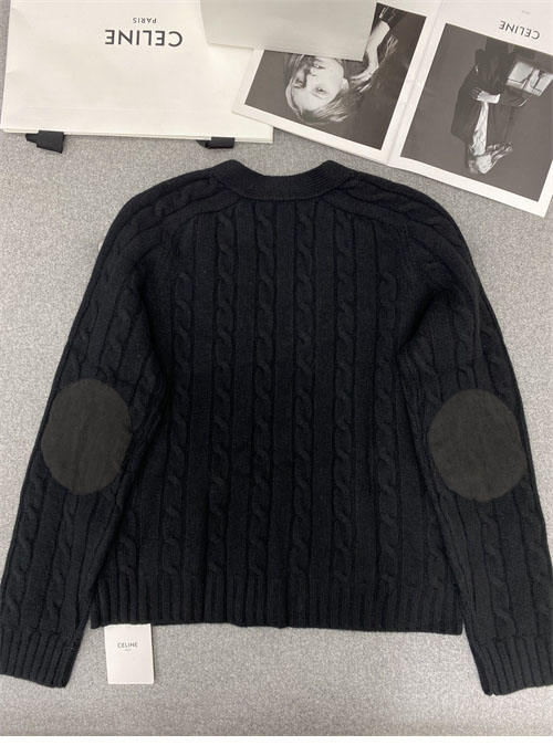 C E L I N E 셀린느 트리옹프 케이블 니트 캐시미어 가디건 레플리카 12번 이미지 - 의류 | 세미샵 레플리카 사이트