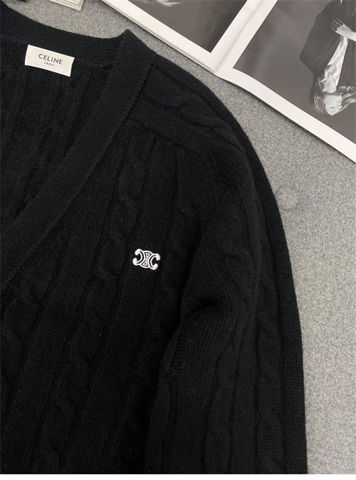 C E L I N E 셀린느 트리옹프 케이블 니트 캐시미어 가디건 레플리카 17번 이미지 - 의류 | 세미샵 레플리카 사이트