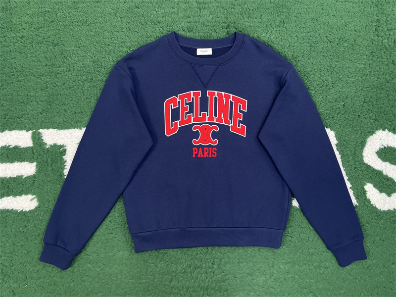 C E L I N E 셀린느 파리 트리옹프 프린트 코튼 플리스 오버사이즈 스웨트셔츠 맨투맨 레플리카 4번 이미지 - 의류 | 세미샵 레플리카 사이트