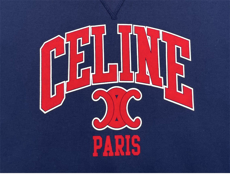 C E L I N E 셀린느 파리 트리옹프 프린트 코튼 플리스 오버사이즈 스웨트셔츠 맨투맨 레플리카 9번 이미지 - 의류 | 세미샵 레플리카 사이트
