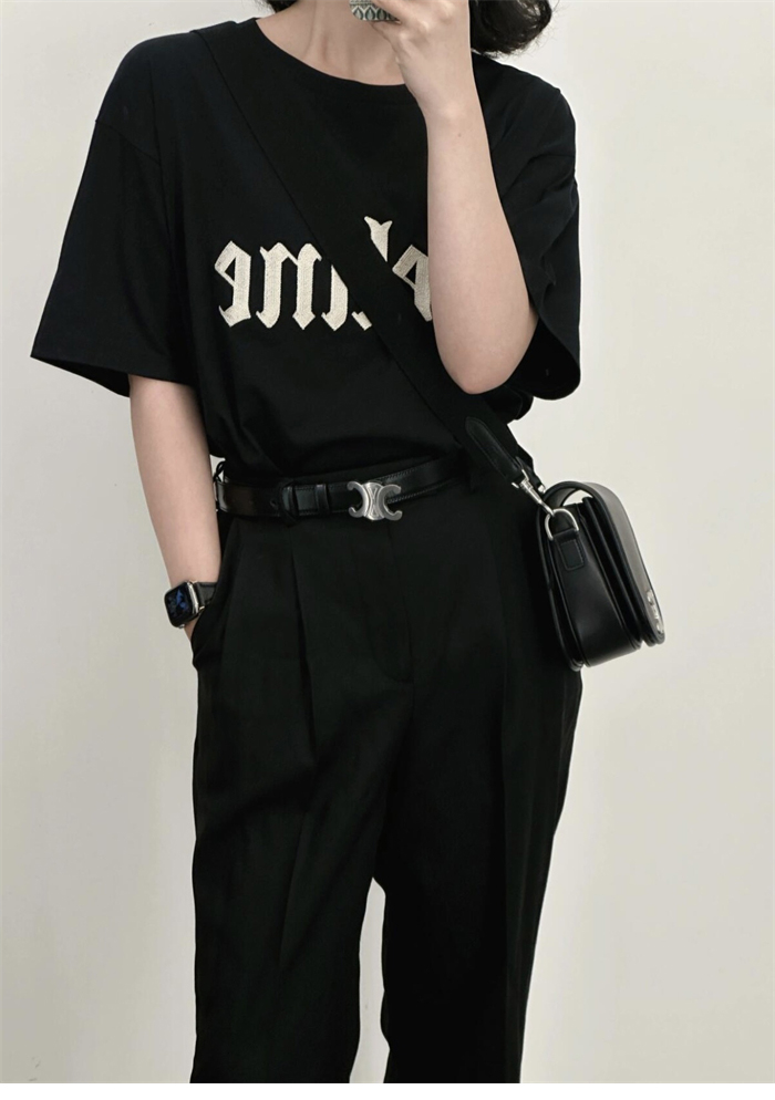 C E L I N E 셀린느 플로킹 로고 루즈핏 반팔 티셔츠 레플리카 5번 이미지 - 의류 | 세미샵 레플리카 사이트