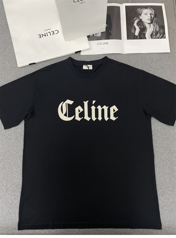 C E L I N E 셀린느 플로킹 로고 루즈핏 반팔 티셔츠 레플리카 7번 이미지 - 의류 | 세미샵 레플리카 사이트
