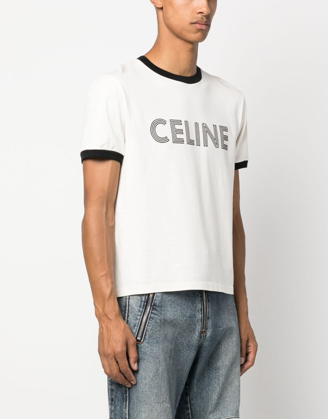 C E L I N E 셀린느 23FW 로고 프린팅 반팔 티셔츠 “2COLOR” 레플리카 2번 이미지 - 의류 | 세미샵 레플리카 사이트