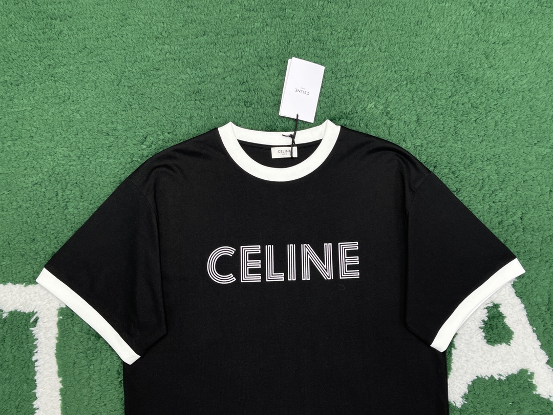 C E L I N E 셀린느 23FW 로고 프린팅 반팔 티셔츠 “2COLOR” 레플리카 7번 이미지 - 의류 | 세미샵 레플리카 사이트