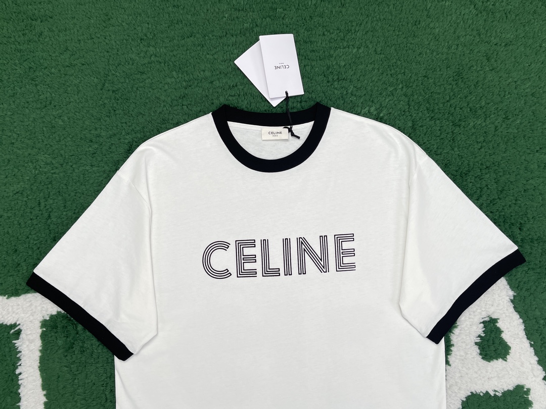 C E L I N E 셀린느 23FW 로고 프린팅 반팔 티셔츠 “2COLOR” 레플리카 15번 이미지 - 의류 | 세미샵 레플리카 사이트