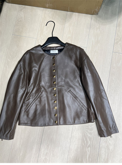 C E L I N E 셀린느 24FW 스냅 버튼 램스킨 퓨어 카라 자켓 레플리카 10번 이미지 - 의류 | 세미샵 레플리카 사이트