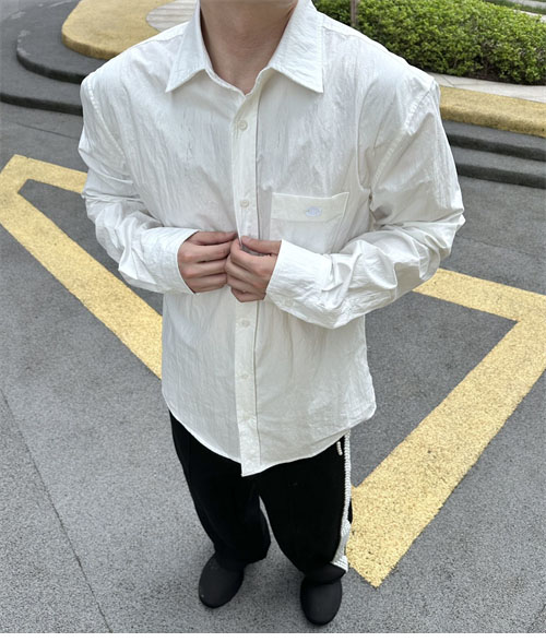 C E L I N E 셀린느 24ss 트리옹프 로고 자수 린넨 셔츠 레플리카 6번 이미지 - 의류 | 세미샵 레플리카 사이트