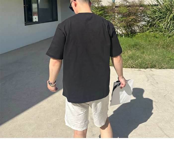 Stone Island 스톤아일랜드 오가닉 코튼 피사토 이펙트 저지 반팔 티셔츠 레플리카 4번 이미지 - 의류 | 세미샵 레플리카 사이트