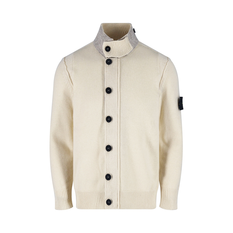 Stone Island 스톤아일랜드 와펜 하이넥 버튼 니트 스웨터 레플리카 1번 이미지 - 의류 | 세미샵 레플리카 사이트