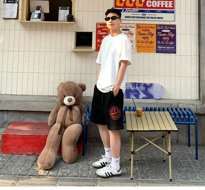 Stone Island 스톤아일랜드 코튼 플리스 버뮤다 숏 팬츠 레플리카 3번 이미지 - 의류 | 세미샵 레플리카 사이트