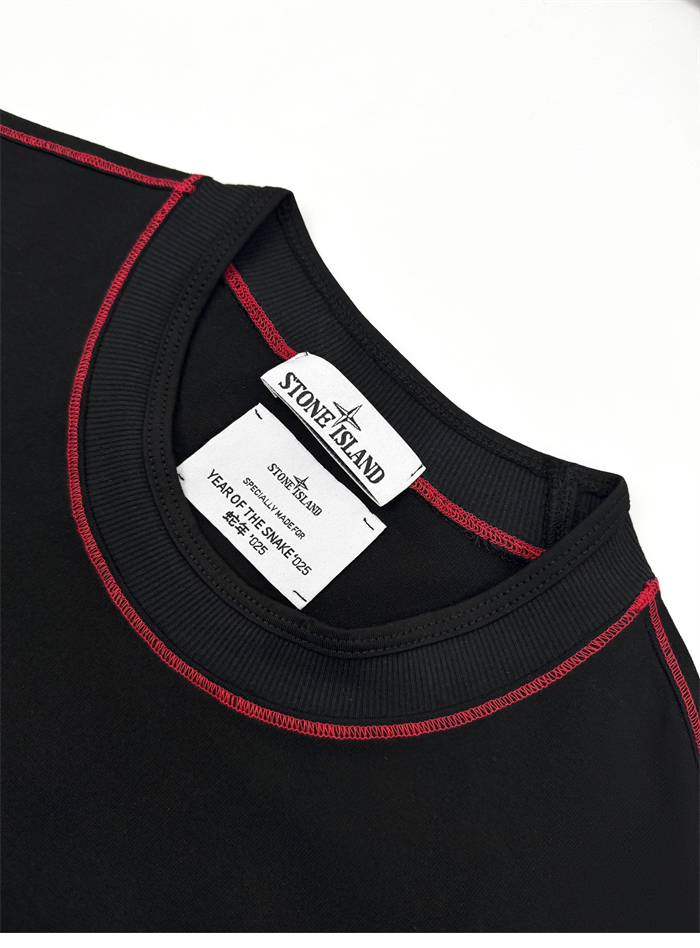 Stone Island 스톤아일랜드 콘트라스트 스티치 코마 코튼 티셔츠 레플리카 6번 이미지 - 의류 | 세미샵 레플리카 사이트